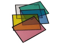 Knutselmat - knoeimat - plastic - 65 x 46 cm - set van 5 assorti