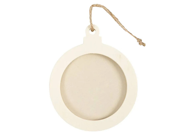 HOUT - KADER KERSTBAL - SET VAN 24