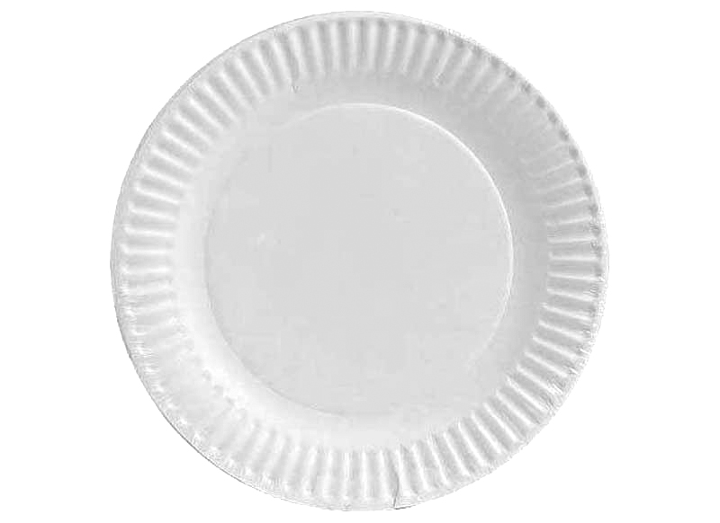 Assiette carton blanc Ø 15 cm plastifiée