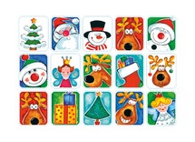 Stickers - seizoenen en feesten - kerst - 30 motieven - set van 600 assorti