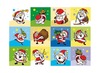 Stickers - seizoenen en feesten - kerstmannen - 35 motieven - set van 700 assorti