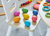 Open-ended - tickit Rainbow Wooden Eggs - eitjes - hout - gekleurd - set van 7 assorti