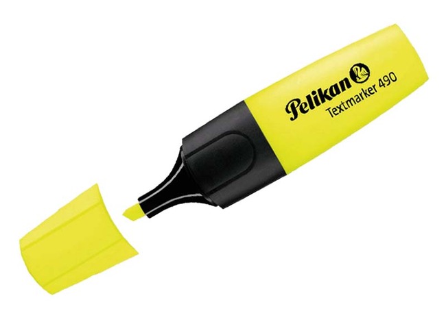 Markeerstiften - fluostiften - Pelikan - geel - set van 10