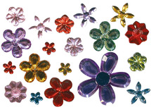 Decoratie - edelstenen - sierstenen - zelfklevend - bloemen - set van 180 assorti