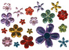 Deco - edelstenen - zelfklevend - bloemen - assortiment van 180