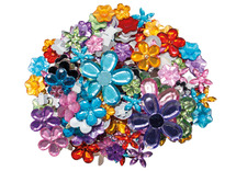Decoratie - edelstenen - sierstenen - zelfklevend - bloemen - set van 180 assorti