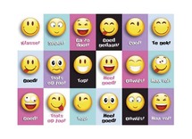 Stickers - smileys - met teksten - 36 motieven - set van 720 assorti