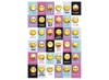 Stickers - smileys - met teksten - 36 motieven - set van 720 assorti