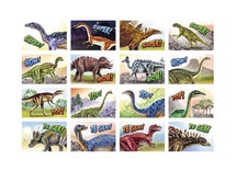 Stickers - dino's - met teksten - 36 motieven - set van 720 assorti