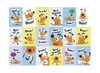 Stickers - Biffy de hond - met teksten - 36 motieven - assortiment van 720