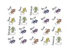 Stickers - motivatie met stijgertjes en vuurwerkpijlen - met teksten - 40 motieven - set van 800 assorti