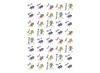 Stickers - motivatie met stijgertjes en vuurwerkpijlen - met teksten - 40 motieven - set van 800 assorti