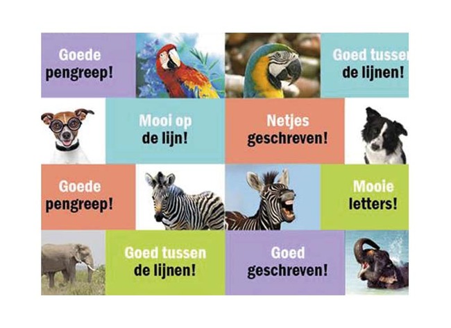Stickers - motivatie om te schrijven - met teksten - 18 motieven - set van 360 assorti