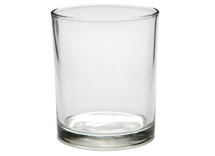 Theelichthouder - glas - 8,3 x 6,9 cm - set van 12