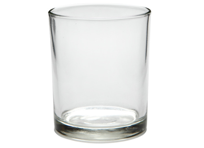 Theelichthouder - glas - 8,3 x 6,9 cm - set van 12