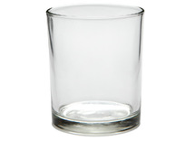 Theelichthouder - glas - 240 ml - set van 12