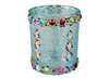 Theelichthouder - glas - 8,3 x 6,9 cm - set van 12