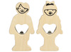 HOUT - FLESSENOPENER - FIGURATIEF - SET VAN 2