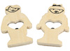 HOUT - FLESSENOPENER - FIGURATIEF - SET VAN 2