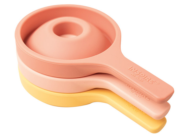 Open-ended - trechter - Inspire My Play PlayTRAY Funnels - coral, yellow - accessoire - per set