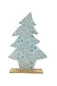Hout - kerstboom met ster -per stuk