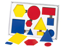 Denkspel - Logiblokken - vormen - kleur en vorm - set van 60 assorti
