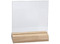 Glas - plaat met houder - 7,5 x 7,5 cm - set van 10