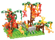 Bouwset - vormen - Linkazoo - jungledieren - set van 83 assorti