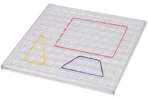 GEOBORDEN - TRANSPARANT - SET VAN 6