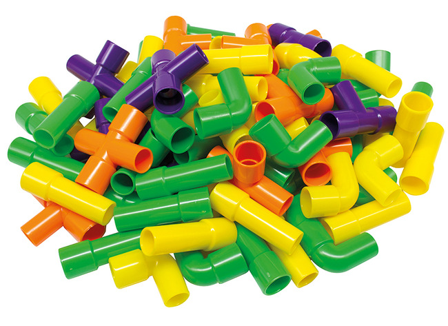 Set de construction - tubes de construction - opaques - set de 80 assorti