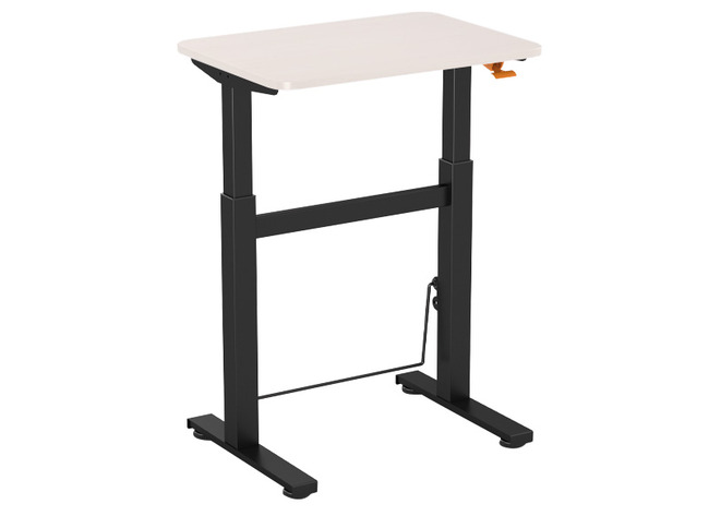 Tafel - Hoogteverstelbaar Met Gasveer - 50 X 70 Cm - onderstel zwart - blad wit - per stuk