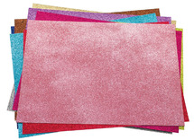 Karton - glitterpapier - A4 - 200 g - set van 10 assorti