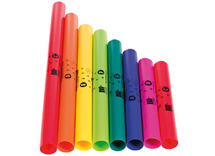 Muziek - instrumenten - Boomwhackers klankbuizen - diatonisch - set van 8 assorti