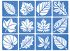 Sjablonen - Roylco - bladeren - 20 x 20 cm - set van 12 assorti