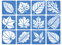 Sjablonen - bladeren - 20 x 20 cm - set van 12 assorti