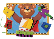 Motoriekbord - sluit je kleding - Melissa & Doug - motoriek - hout - per stuk