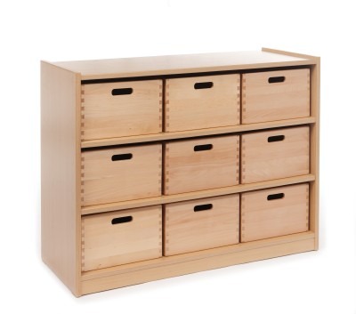 KAST BASIC 1 M - MET 3 PLANKEN EN 12 KISTEN