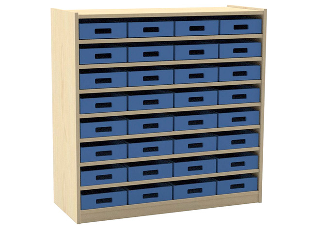 ARMOIRE BASIC H 1 M, 7 PLANCHES, 24 CAISSES