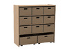 KAST BASIC 1 M - MET 3 PLANKEN - 9 KISTEN EN 2 ROLKISTEN