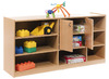 KAST BASIC 1 M - RUIMTEDELINGSKAST - 8 PLANKEN - MET 2 DEUREN - MET RUG