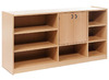 KAST BASIC 1 M - RUIMTEDELINGSKAST - 8 PLANKEN - MET 2 DEUREN - MET RUG