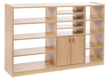 KAST BASIC 1 M - RUIMTEDELINGSKAST - 9 PLANKEN - MET 2 DEUREN - ZONDER RUG