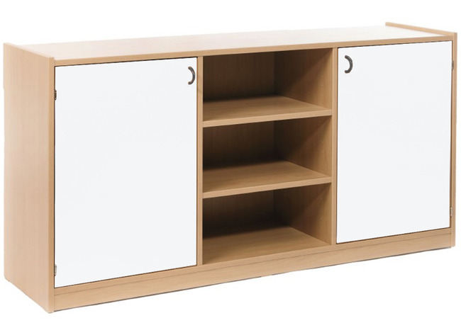 Kast - Basic - Ruimtedelingskast Met 2 Deuren - Met Rug - esdoorn - deur wit - per stuk