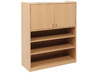 KAST BASIC - MET 4 PLANKEN EN 2 DEUREN BOVENAAN