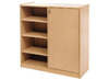 KAST BASIC 1 M - MET 6 PLANKEN EN 1 DEUR RECHTS