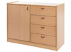 KAST BASIC - MET 1 DEUR EN 4 LADEN RECHTS