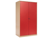 KAST BASIC - HOGE KAST MET 5 PLANKEN EN 2 DEUREN - MET SLOT - 60D