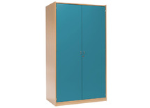 KAST BASIC - HOGE KAST MET 5 PLANKEN EN 2 DEUREN - MET SLOT - 60D