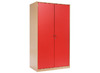 KAST BASIC - HOGE KAST MET 5 PLANKEN EN 2 DEUREN - MET SLOT - 60D