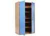 KAST BASIC - HOGE KAST MET 5 PLANKEN EN 2 DEUREN - MET SLOT - 60D